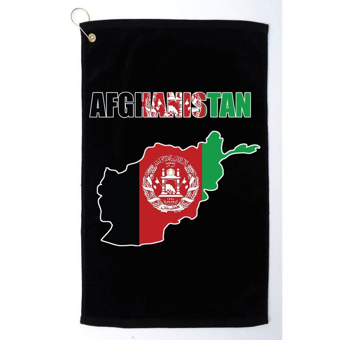 Afghanistan Map Flag Emblem Golf Towel