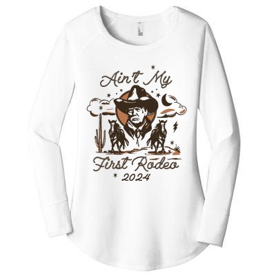 Aint My First Rodeo Trump Western Donald Trump Women's Perfect Tri Tunic Long Sleeve Shirt