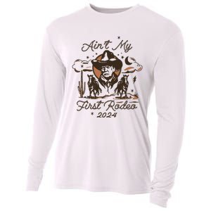 Aint My First Rodeo Trump Western Donald Trump Cooling Performance Long Sleeve Crew