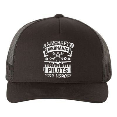 Airplane Mechanic Funny Aviation Technician Yupoong Adult 5-Panel Trucker Hat