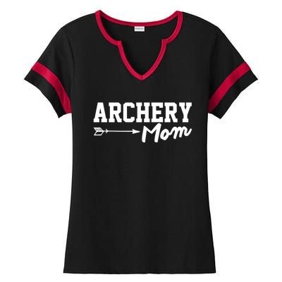 Archery Mom Funny Bow Hunting Archery Mothers Day Gift Ladies Halftime Notch Neck Tee