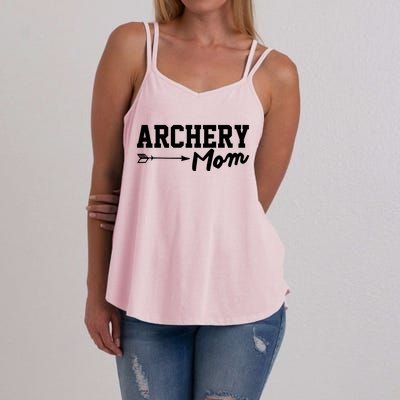 Archery Mom Funny Bow Hunting Archery Mothers Day Gift Women's Strappy Tank