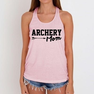 Archery Mom Funny Bow Hunting Archery Mothers Day Gift Women's Knotted Racerback Tank