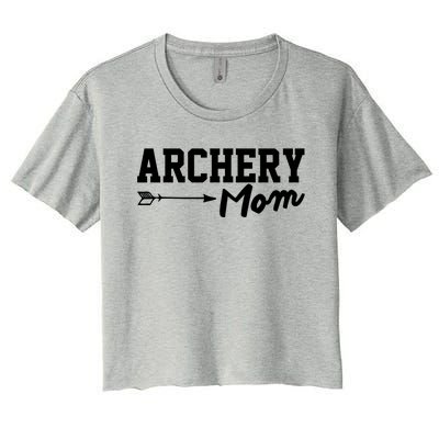 Archery Mom Funny Bow Hunting Archery Mothers Day Gift Women's Crop Top Tee