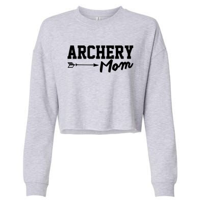 Archery Mom Funny Bow Hunting Archery Mothers Day Gift Cropped Pullover Crew