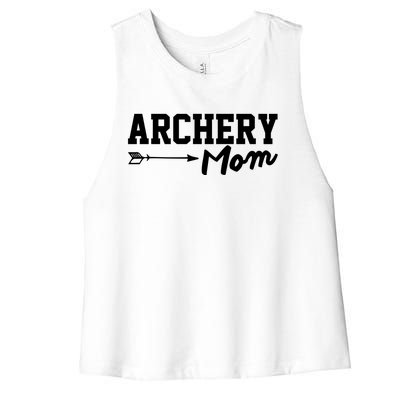 Archery Mom Funny Bow Hunting Archery Mothers Day Gift Women's Racerback Cropped Tank