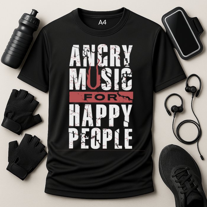Angry Music For Happy People Cooling Performance Crew T-Shirt