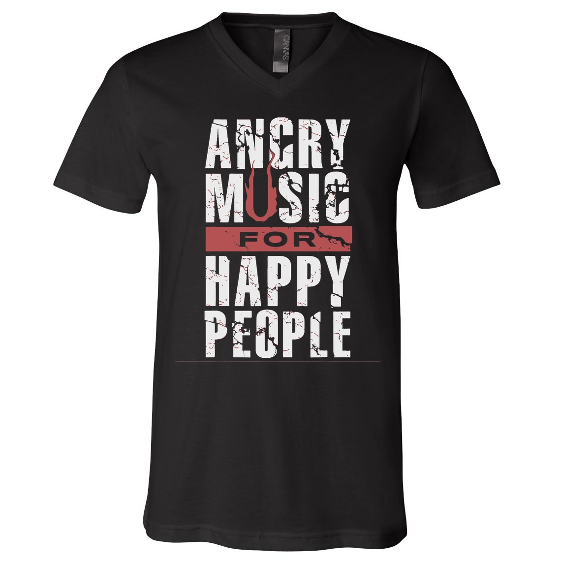 Angry Music For Happy People V-Neck T-Shirt