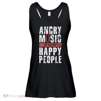 Angry Music For Happy People Ladies Essential Flowy Tank