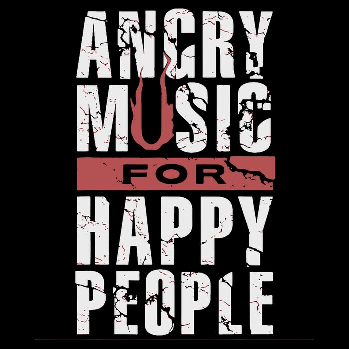 Angry Music For Happy People Cropped Pullover Crew