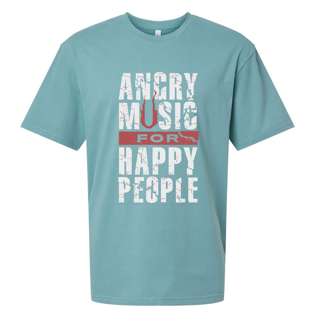 Angry Music For Happy People Sueded Cloud Jersey T-Shirt