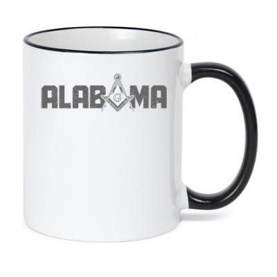 Alabama Mason Freemason Masonic Square & Compass 11oz Black Color Changing Mug