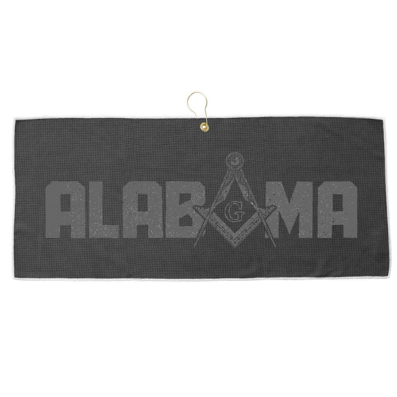 Alabama Mason Freemason Masonic Square & Compass Large Microfiber Waffle Golf Towel