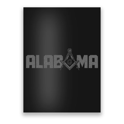 Alabama Mason Freemason Masonic Square & Compass Poster
