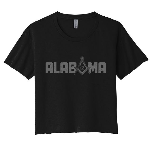 Alabama Mason Freemason Masonic Square & Compass Crop Top