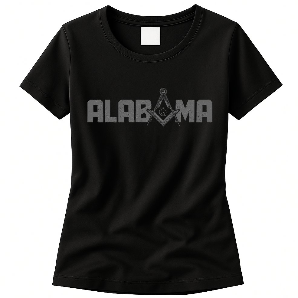 Alabama Mason Freemason Masonic Square & Compass Womens T-Shirt