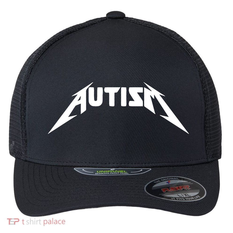 Autism Meme Funny Gify Meme Flexfit Unipanel Trucker Cap