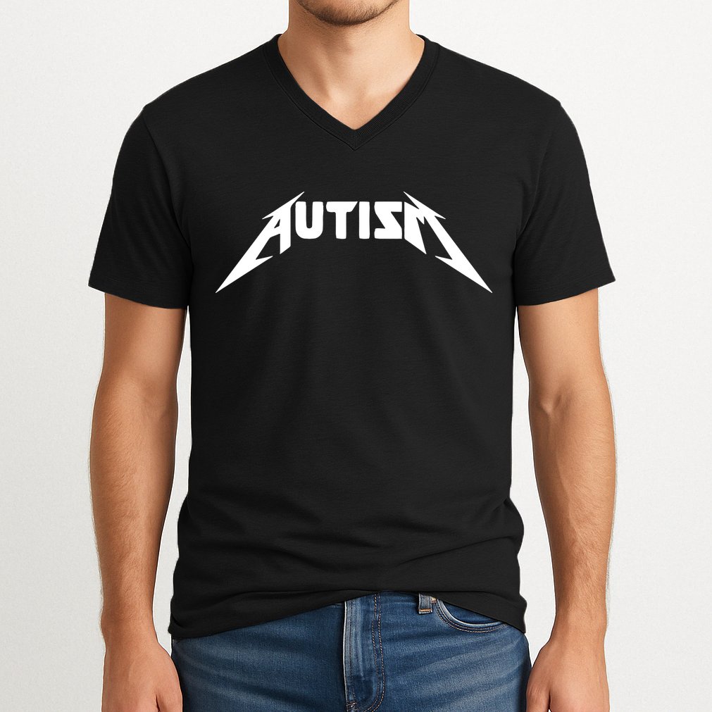Autism Meme Funny Gify Meme V-Neck T-Shirt