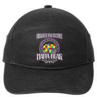 Autism Mom Fiercely Protective Mama Bear Support 7-Panel Snapback Hat