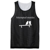 Attempted Murder Funny Sarcasm Crows Ornithology Mesh Reversible Basketball Jersey Tank
