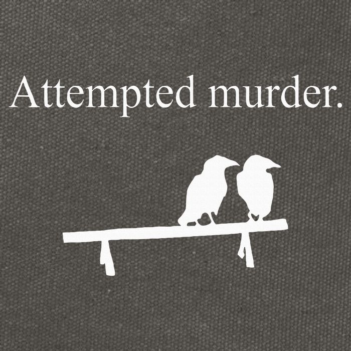 Attempted Murder Funny Sarcasm Crows Ornithology Cotton Canvas Backpack