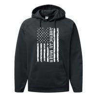 American Miner Funny American Miner Performance Fleece Hoodie