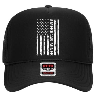 American Miner Funny American Miner High Crown Mesh Back Trucker Hat