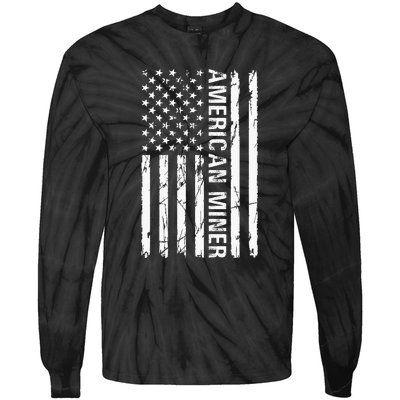 American Miner Funny American Miner Tie-Dye Long Sleeve Shirt