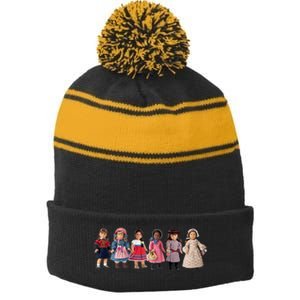 All My Friends Are Dolls American Girl Stripe Pom Pom Beanie