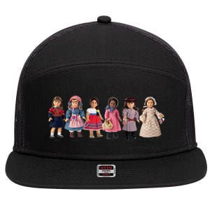 All My Friends Are Dolls American Girl 7 Panel Mesh Trucker Snapback Hat