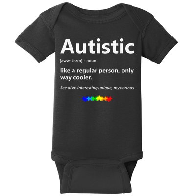 Autistic Meaning Funny Autism Awareness Month Baby Bodysuit
