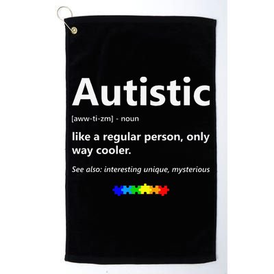 Autistic Meaning Funny Autism Awareness Month Golf Towel