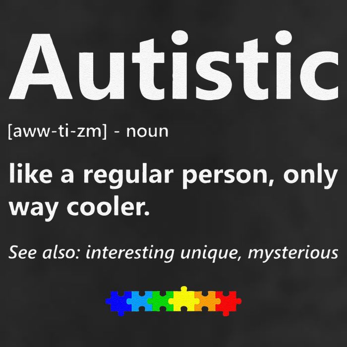 Autistic Meaning Funny Autism Awareness Month Golf Towel