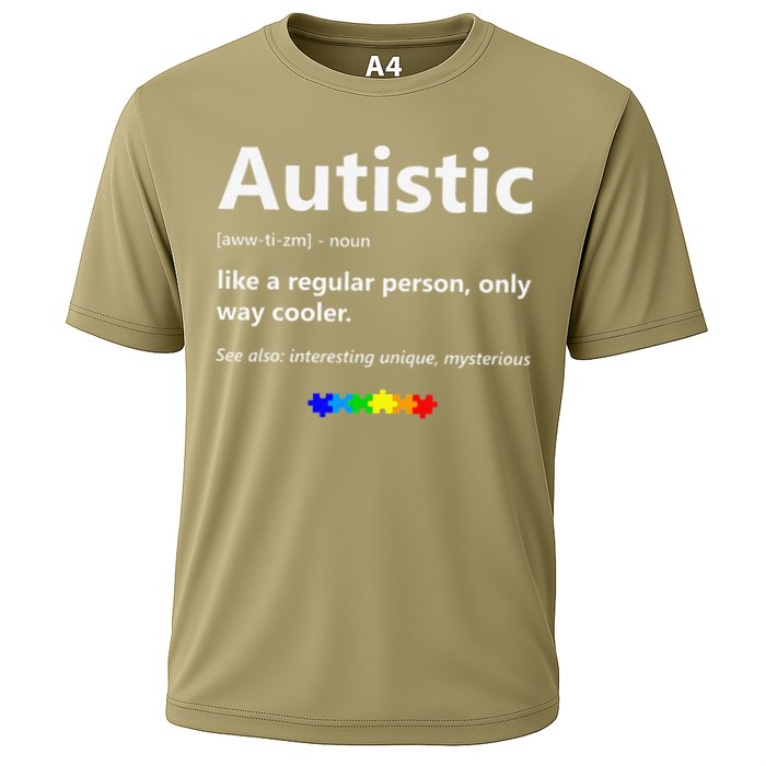 Autistic Meaning Funny Autism Awareness Month Cooling Performance Crew T-Shirt