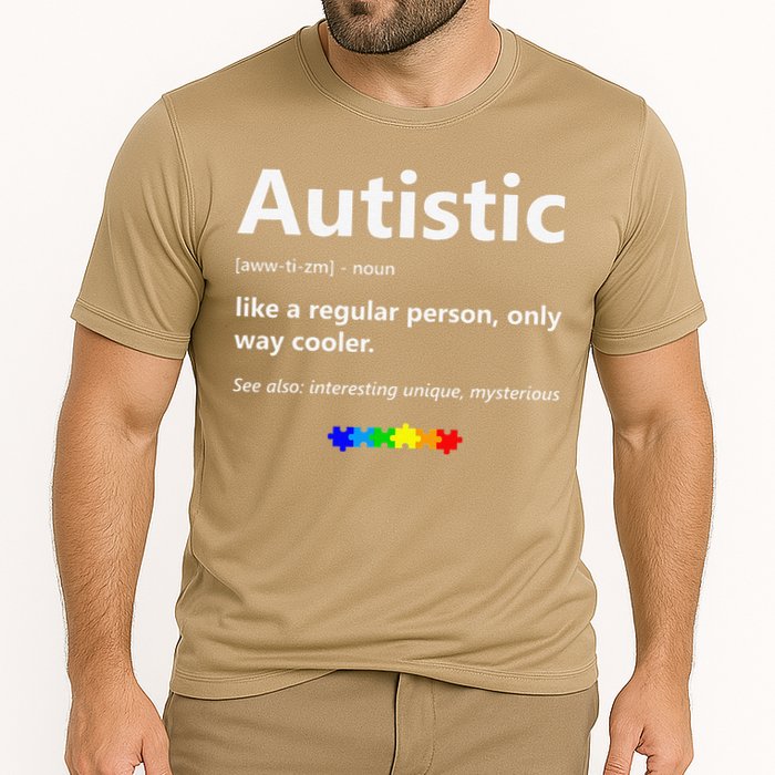 Autistic Meaning Funny Autism Awareness Month Cooling Performance Crew T-Shirt