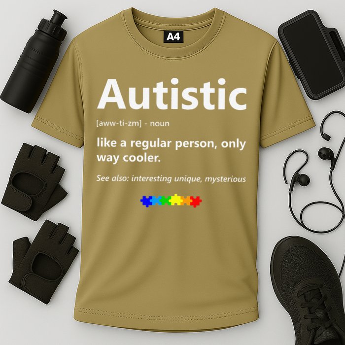 Autistic Meaning Funny Autism Awareness Month Cooling Performance Crew T-Shirt