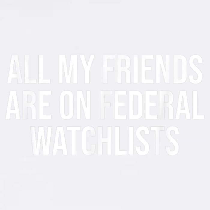 All My Friends Are On Federal Watch Lists Funny Sarcastic Garment-Dyed Sweatshirt