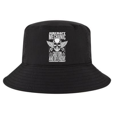 Aircraft Mechanic Flying Tools And Offensive Language, Plane Cool Comfort Performance Bucket Hat