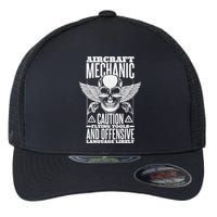 Aircraft Mechanic Flying Tools And Offensive Language, Plane Flexfit Unipanel Trucker Cap