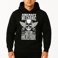 Aircraft Mechanic Flying Tools And Offensive Language, Plane Hoodie