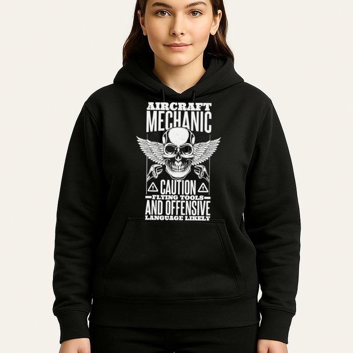 Aircraft Mechanic Flying Tools And Offensive Language, Plane Hoodie