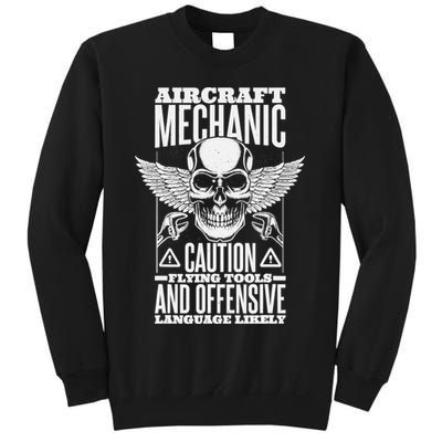 Aircraft Mechanic Flying Tools And Offensive Language, Plane Sweatshirt