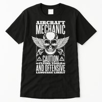 Aircraft Mechanic Flying Tools And Offensive Language, Plane Tall T-Shirt