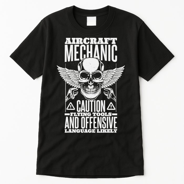 Aircraft Mechanic Flying Tools And Offensive Language, Plane Tall T-Shirt
