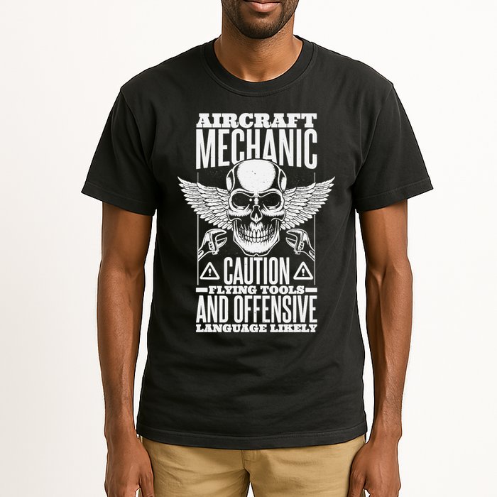 Aircraft Mechanic Flying Tools And Offensive Language, Plane Tall T-Shirt