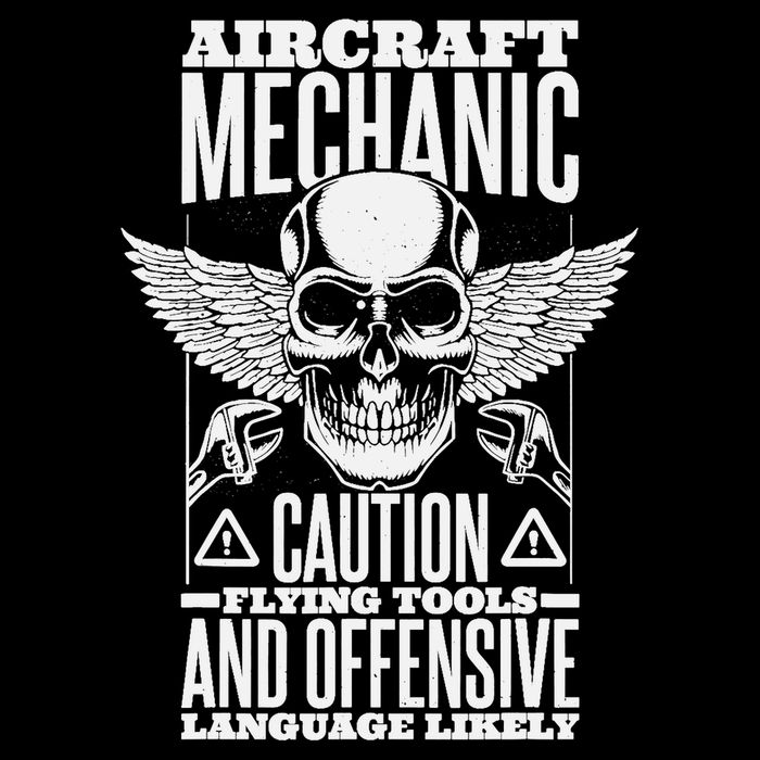 Aircraft Mechanic Flying Tools And Offensive Language, Plane 7-Panel Snapback Hat