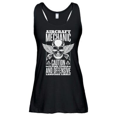 Aircraft Mechanic Flying Tools And Offensive Language, Plane Ladies Essential Flowy Tank