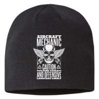 Aircraft Mechanic Flying Tools And Offensive Language, Plane Sustainable Beanie