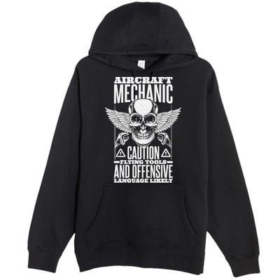 Aircraft Mechanic Flying Tools And Offensive Language, Plane Premium Pullover Hoodie