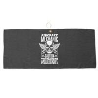 Aircraft Mechanic Flying Tools And Offensive Language, Plane Large Microfiber Waffle Golf Towel